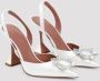 Amina Muaddi Witte Satijnen Pumps Elegante Stijl White Dames - Thumbnail 3