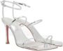 Amina Muaddi Zilver Spiegel Leren Sandalen Gray Dames - Thumbnail 2