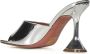 Amina Muaddi Zilveren Slip-on Sandalen met Zandloper Hak Gray Dames - Thumbnail 3