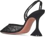 Amina Muaddi Zwarte Bloemen Kant Slingback Pumps Black Dames - Thumbnail 5