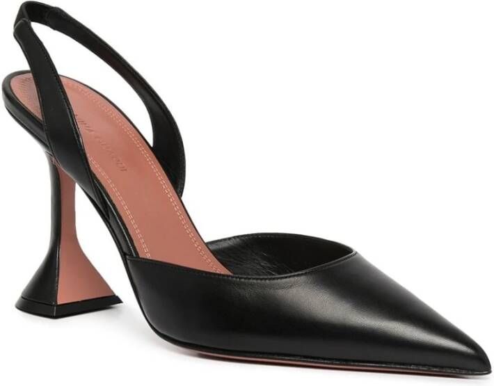 Amina Muaddi Zwarte hoge slingback sandaal Black Dames