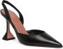 Amina Muaddi Zwarte hoge slingback sandaal Black Dames - Thumbnail 2