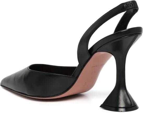 Amina Muaddi Zwarte hoge slingback sandaal Black Dames