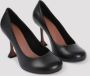 Amina Muaddi Zwarte Leren Pumps Elegante Stijl Black Dames - Thumbnail 3