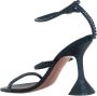 Amina Muaddi Zwarte Leren Sandalen Black Dames - Thumbnail 4