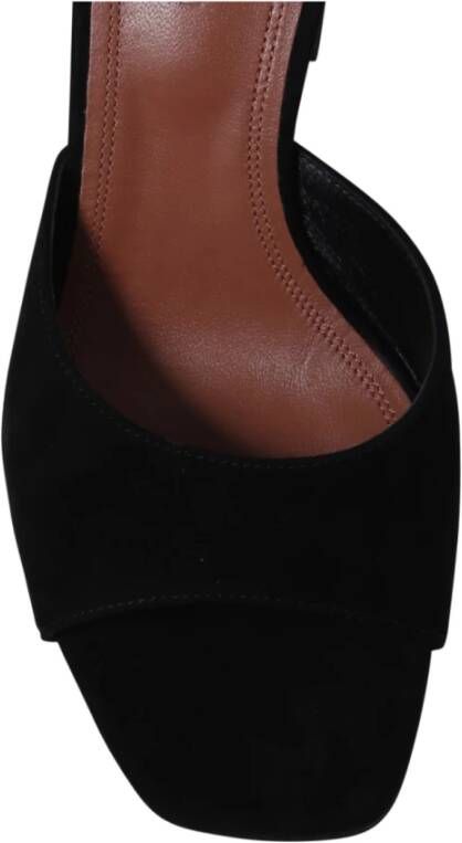 Amina Muaddi Zwarte Lupita Slipper Black Dames