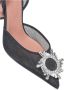 Amina Muaddi Zwarte Mesh Ster Pumps Black Dames - Thumbnail 4