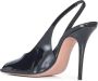 Amina Muaddi Elegante Stiletto Sandalen met Satijnen Afwerking Black Dames - Thumbnail 3