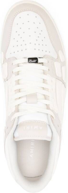 Amiri Beige Leren Sneakers met Skelet Applique Beige Heren