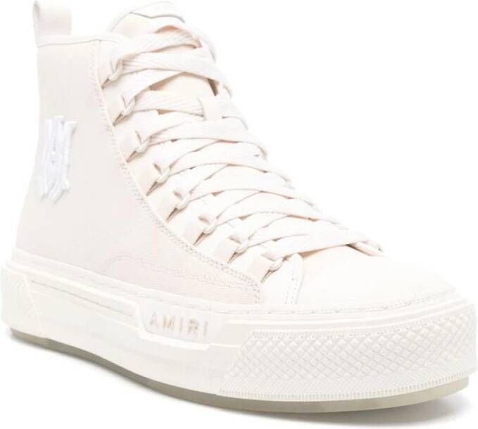 Amiri Beige Veterschoen met Logo White Heren