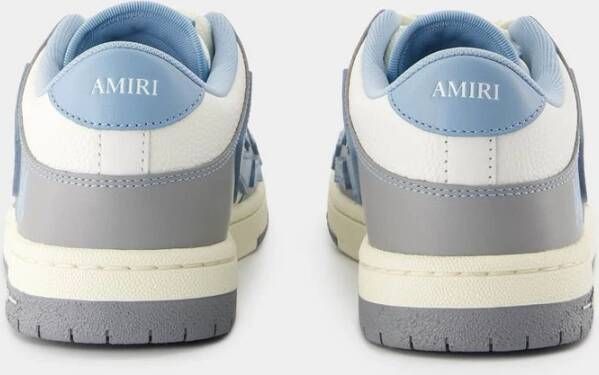 Amiri Blauwe Lage Top Leren Sneakers Blue Heren