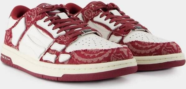 Amiri Bordeauxrode Leren Lage Sneakers Red Heren