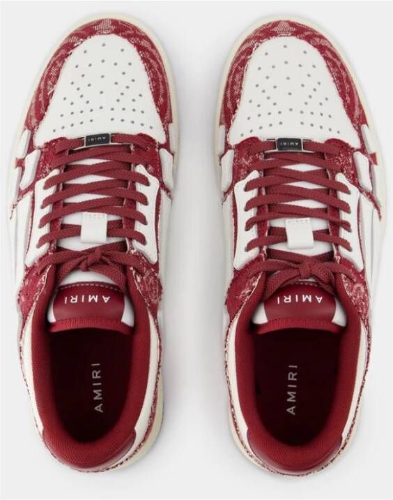 Amiri Bordeauxrode Leren Lage Sneakers Red Heren