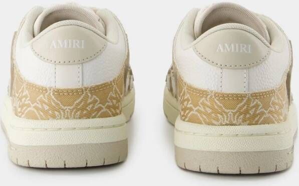 Amiri Bruin Leren Lage Top Sneakers Brown Dames