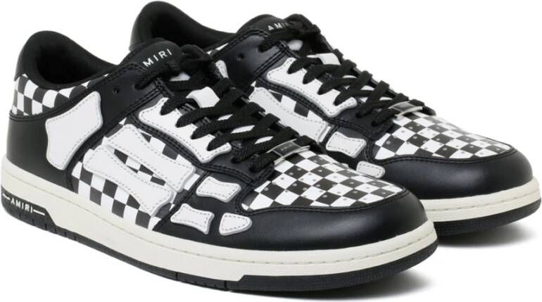 Amiri Geruite Patroon Sneakers Black Heren