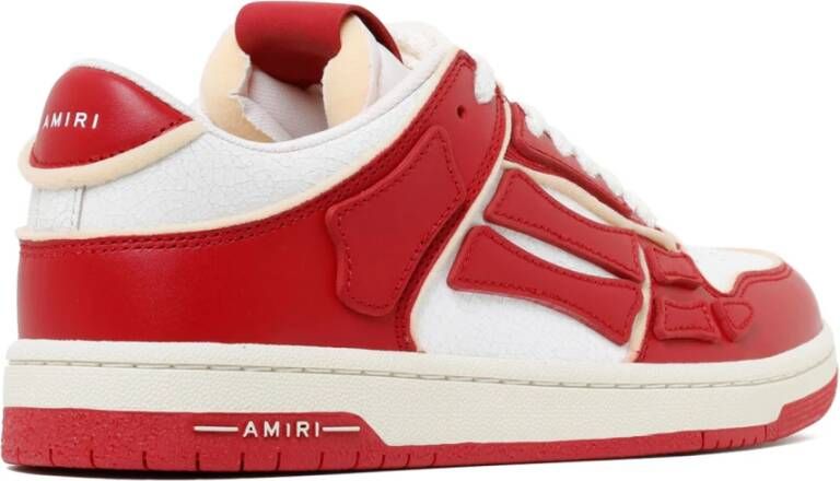 Amiri Gescheurd Effect Lage Top Sneakers Red Heren