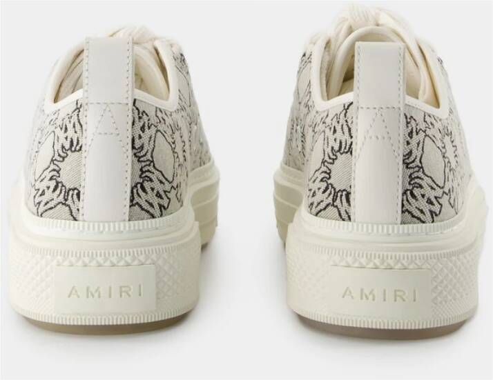 Amiri Grijze Leren Lage Sneakers Gray Heren