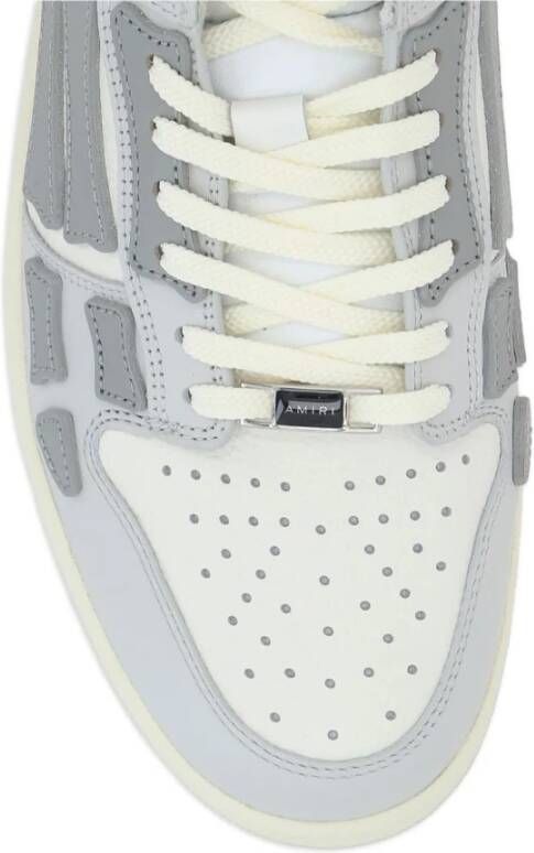 Amiri Grijze Leren Sneakers met Skeletapplicaties Gray Heren