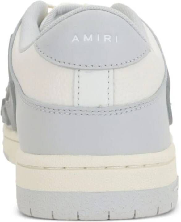 Amiri Grijze Leren Sneakers met Skeletapplicaties Gray Heren