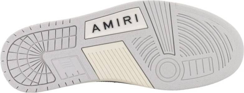 Amiri Grijze Sneakers Veters Leer Rubber Gray Heren