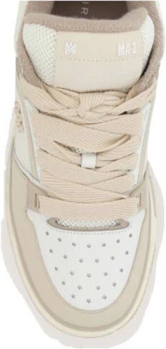 Amiri Lage leren sneakers in wit beige Multicolor Heren