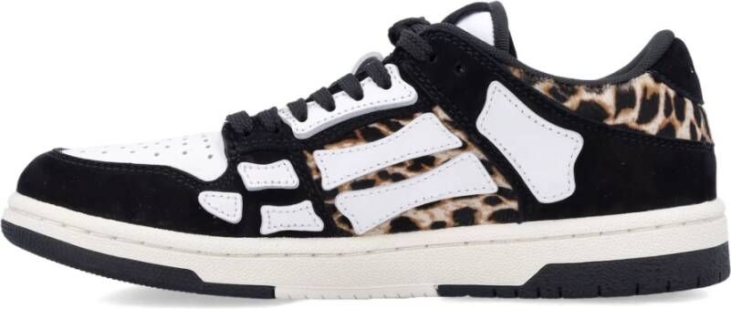 Amiri Leopard Skel-Top Lage Sneakers Zwart Black Heren