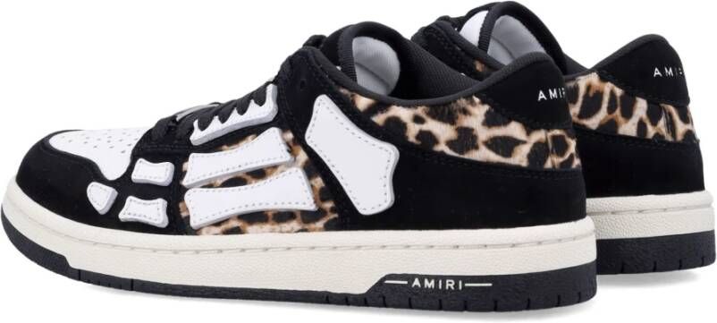 Amiri Leopard Skel-Top Lage Sneakers Zwart Black Heren