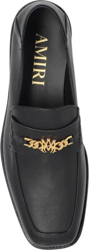 Amiri Leren schoenen Ma Slip On Black Heren