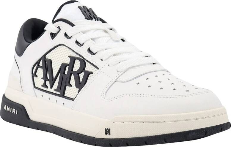 Amiri Leren Sneakers met Zijlogo White Heren