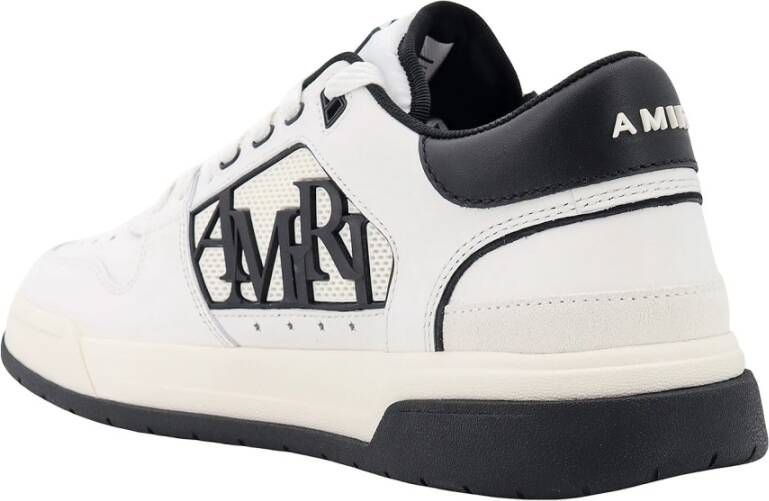 Amiri Leren Sneakers met Zijlogo White Heren