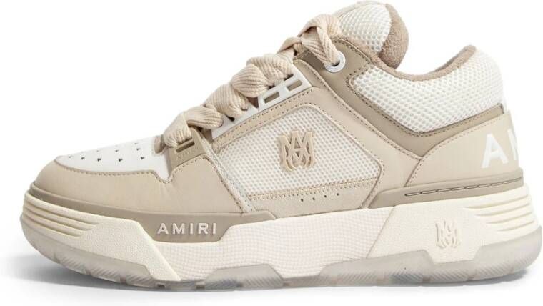 Amiri Multicolor Leren Mesh Veterschoenen Beige Heren