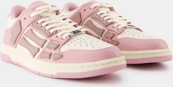 Amiri Roze Leren Lage Top Sneakers Pink Dames