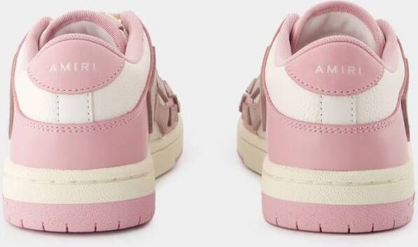 Amiri Roze Leren Lage Top Sneakers Pink Dames