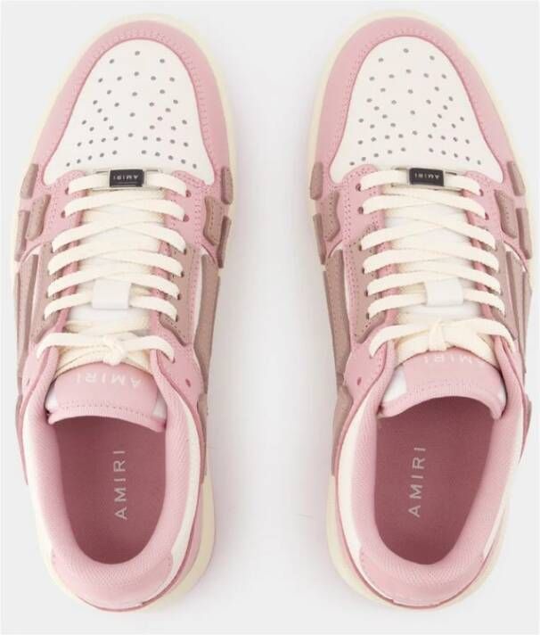 Amiri Roze Leren Lage Top Sneakers Pink Dames