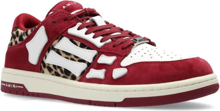 Amiri Sneakers Leopard Skel Top Red Dames