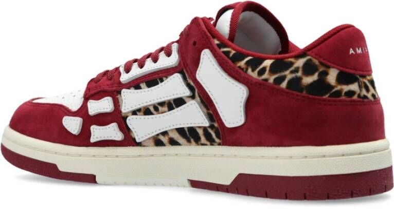 Amiri Sneakers Leopard Skel Top Red Dames