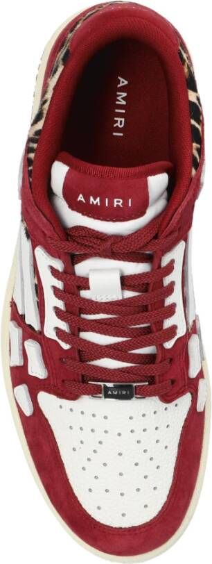 Amiri Sneakers Leopard Skel Top Red Dames