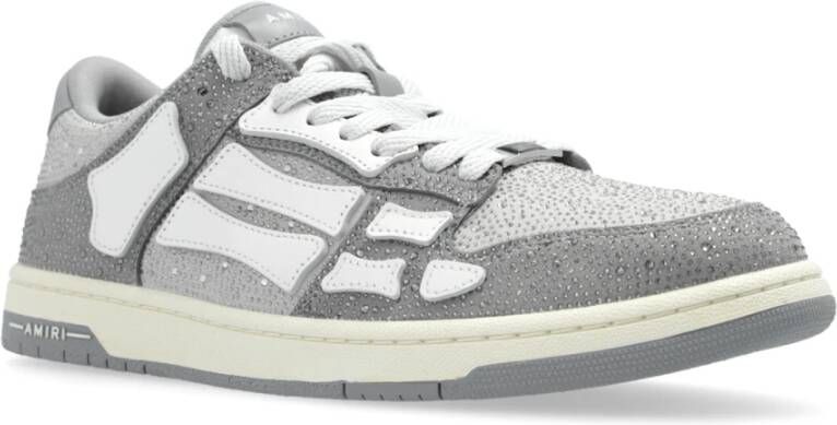 Amiri Sportschoenen Crystal Skel Top Low Gray Heren