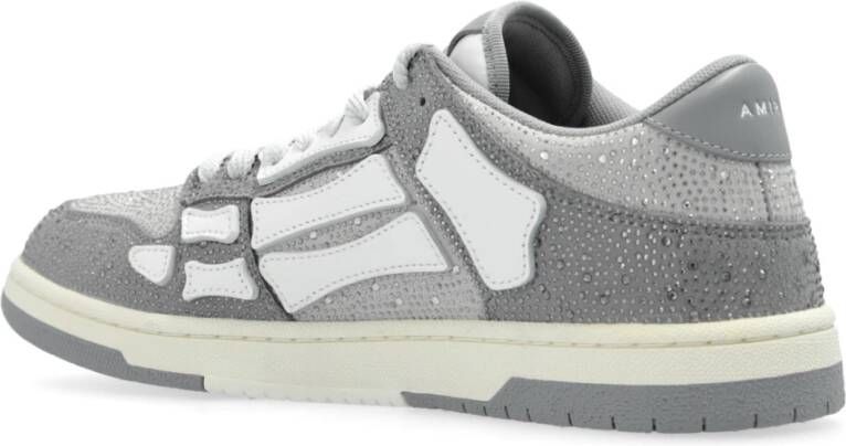 Amiri Sportschoenen Crystal Skel Top Low Gray Heren