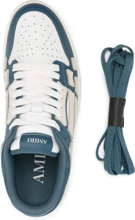 Amiri Teal Blauw Lace-Up Sneaker White Heren