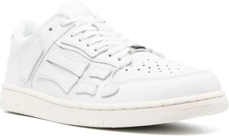 Amiri Witte Leren Panel Sneakers White Heren