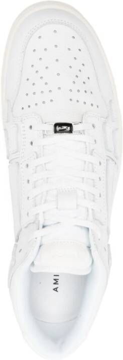 Amiri Witte Leren Panel Sneakers White Heren