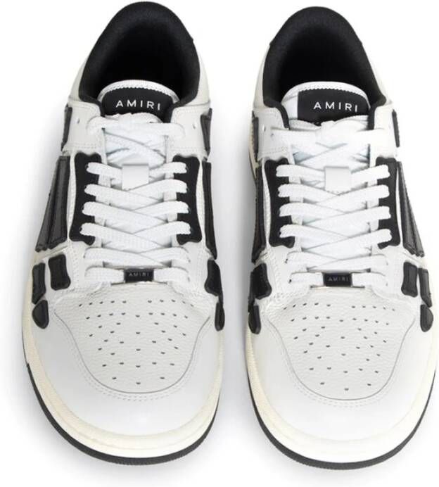 Amiri Witte Leren Sneaker met Logodetails White Heren