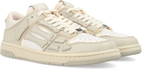 Amiri Witte Leren Sneakers met Skeletapplicaties White Heren