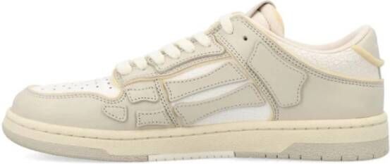 Amiri Witte Leren Sneakers met Skeletapplicaties White Heren