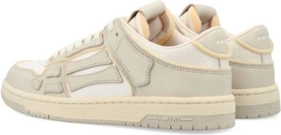 Amiri Witte Leren Sneakers met Skeletapplicaties White Heren