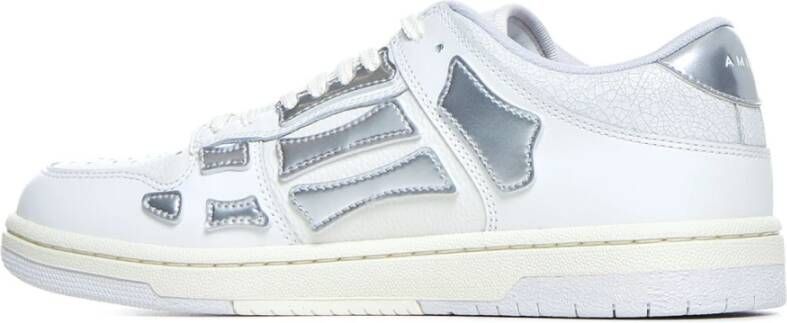 Amiri Witte Metallic Lage Top Sneakers White Dames