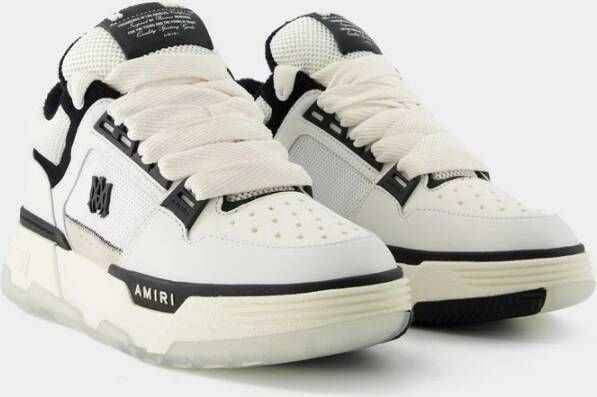 Amiri Wit zwart leren sneakers White Heren