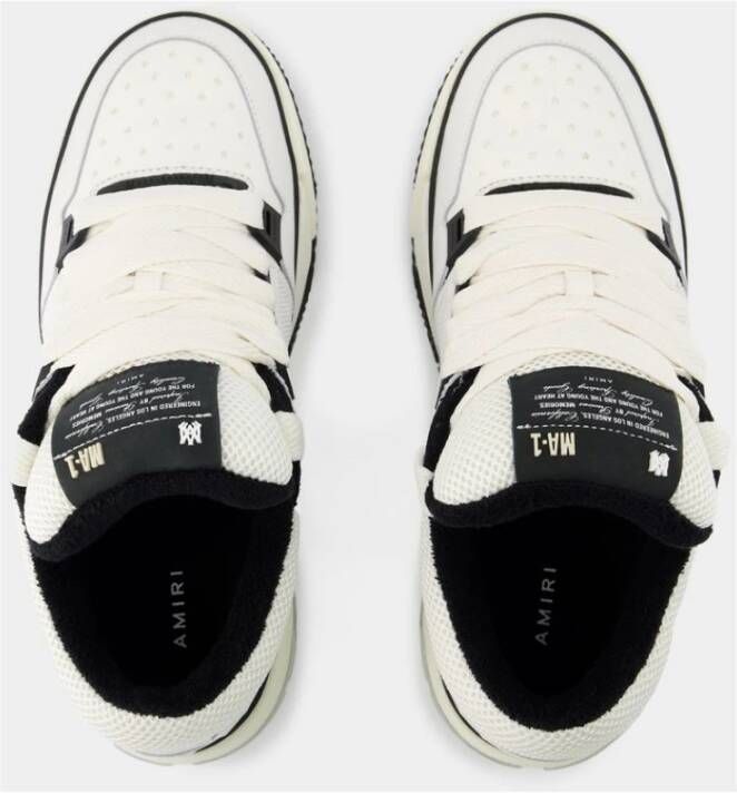 Amiri Wit zwart leren sneakers White Heren