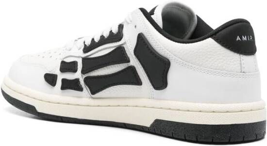 Amiri Wit zwart leren veterschoenen White Dames